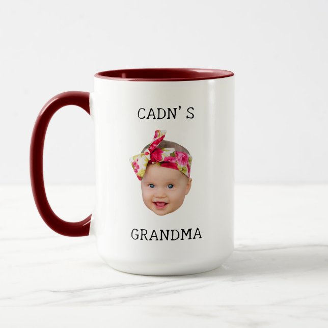 Mug Cadeau de visage de bébé personnalisé moderne pour (Gauche)