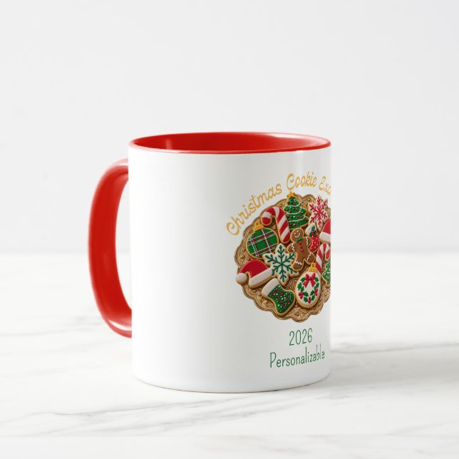 Mug Cadeau d'échange de biscuits de Noël (Devant gauche)