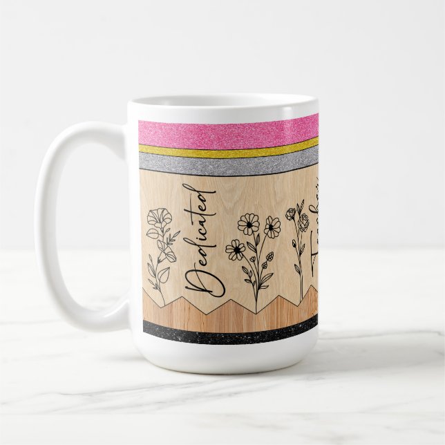 Mug Cadeau dédié à l'enseignant Mug, Enseigner café Fl (Gauche)