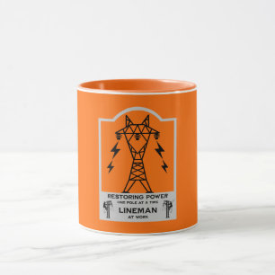 Mug Cadeau d'électricien de ligne électrique