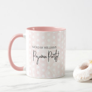 Mug Cadeau Demoiselle d'Honneur Pyjama Rose à Points