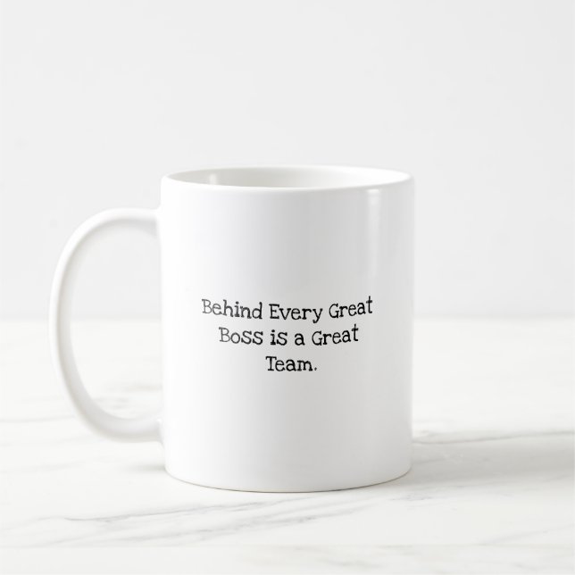 Mug Cadeau d'employé d'une grande équipe derrière un g (Gauche)