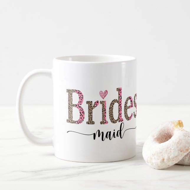 Mug Cadeau d'Empreinte de léopard personnalisé (Avec donut)