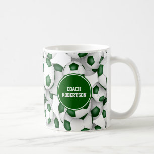 Mug cadeau d'entraîneur de football avec nom personnal