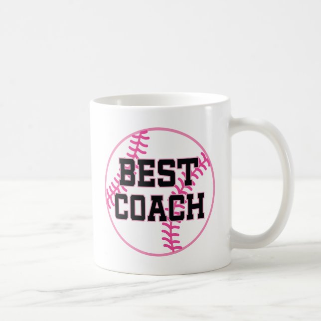 Mug Cadeau d'entraîneur du base-ball le meilleur) ( (Droite)