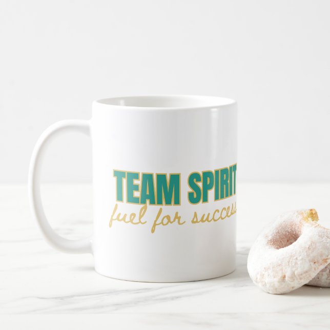 Mug Cadeau d'entreprise citation inspirante Esprit d'é (Avec donut)