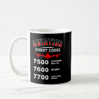 Mug Cadeau des codes de triche de l'aviation, Cadeau d