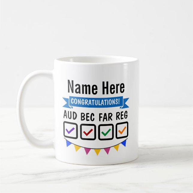 Mug Cadeau d'examens CPA Licence de comptable public c (Gauche)