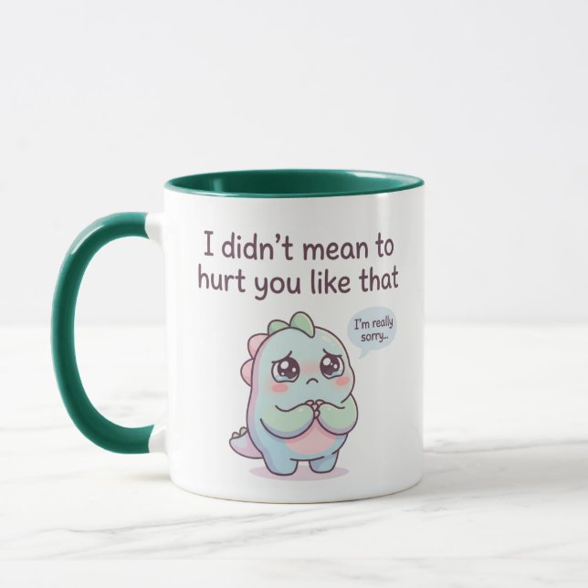Mug Cadeau d'excuse – Je ne voulais pas te blesser (Gauche)