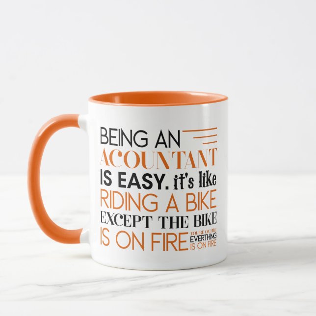 Mug Cadeau d'expert-comptable drôle, être un expert-co (Gauche)