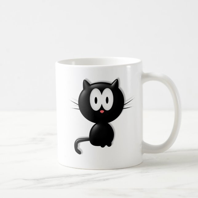 Mug Cadeau d'Halloween à la chatte noire (Droite)
