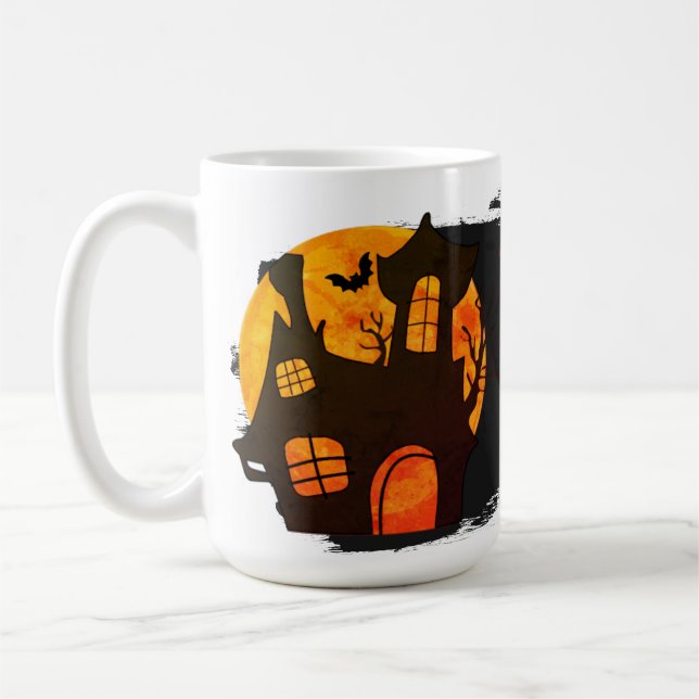 Mug Cadeau d'Halloween drôle de café vampire gothique  (Gauche)