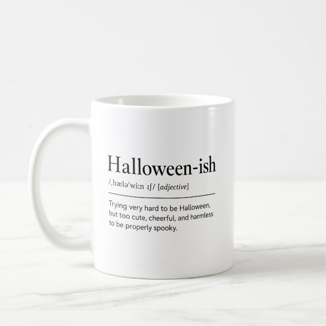 Mug Cadeau d'humour mignon et effrayant pour la saison (Gauche)