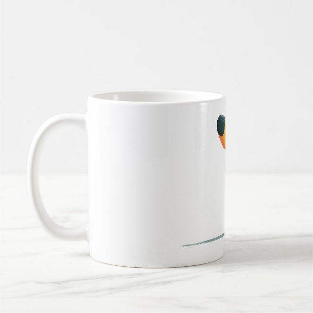Mug Cadeau d'illustration de femme et de chien minimal (Gauche)