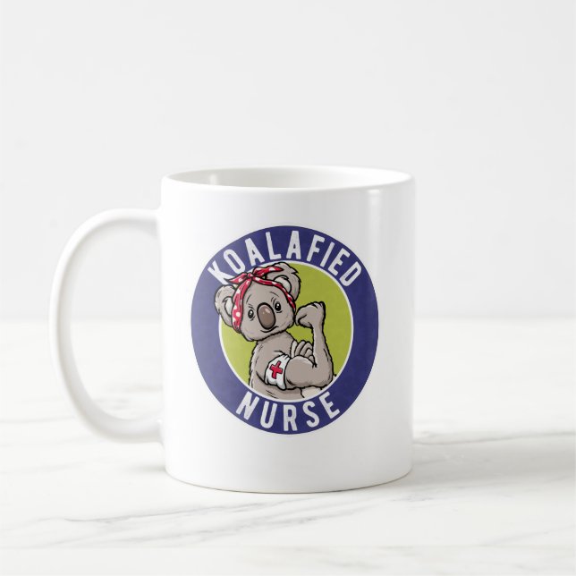 Mug Cadeau d'infirmière Cool, infirmière qualifiée Fun (Gauche)