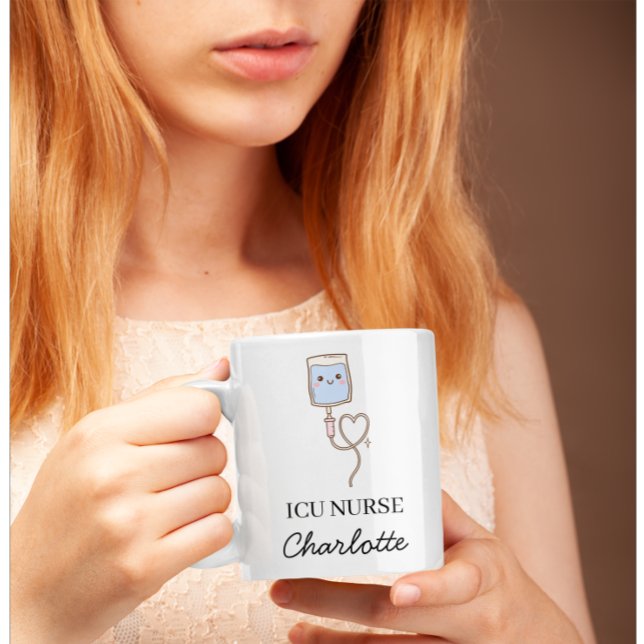 Mug Cadeau d'infirmière de soins intensifs modifiable  (Créateur téléchargé)