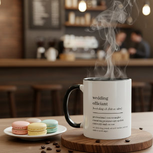 Mug Cadeau d'officiant de mariage personnalisé Définit
