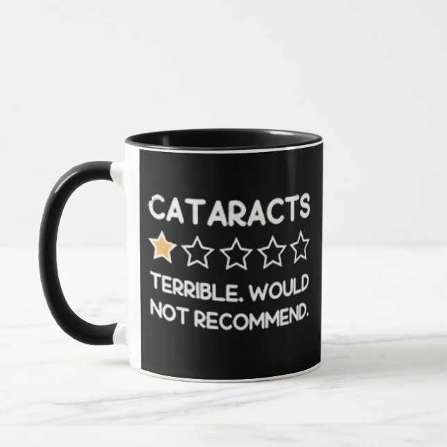 Mug Cadeau drôle après une opération de la cataracte 1 (Gauche)