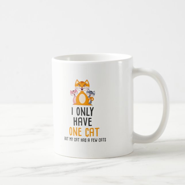 Mug Cadeau drôle d'amants de chats - j'ai seulement un (Droite)