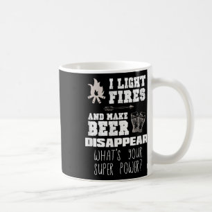 Mug Cadeau drôle de camping J'allume des feux et je fa