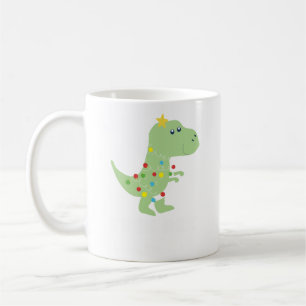 Mug Cadeau drôle de dinosaure de l'arbre de Noël T R