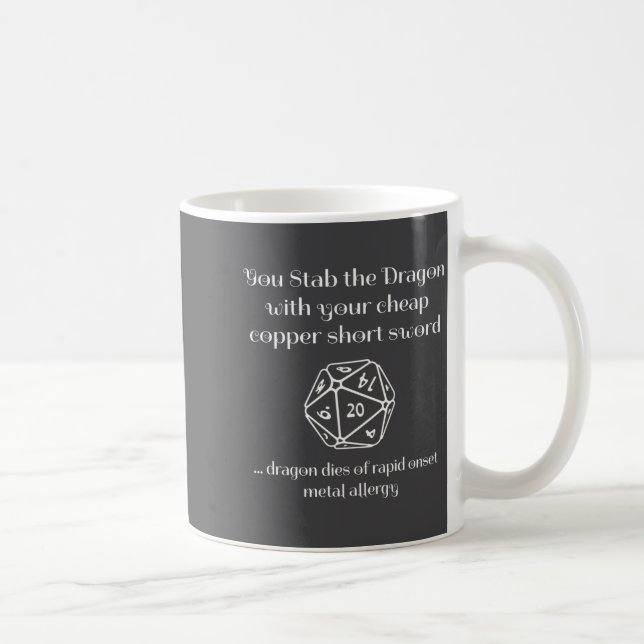 Mug Cadeau drôle de Dnd pour les jeux de rôle Rpg  (Droite)