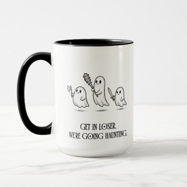 Mug Cadeau drôle de fantôme de fille méchante hantée (Gauche)