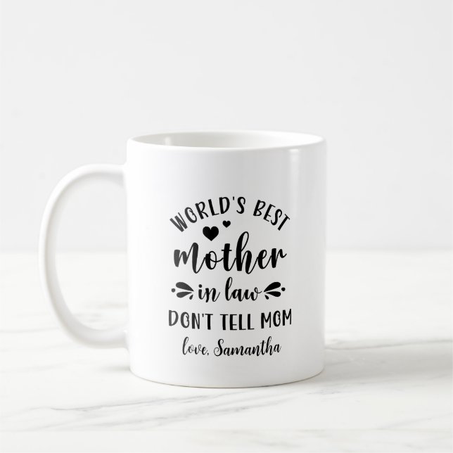 Mug cadeau drôle de fête des mères pour la meilleure b (Gauche)