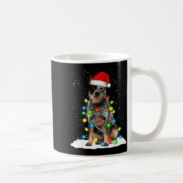 Mug Cadeau drôle de lumière de Noël de Blue Heeler pou (Droite)