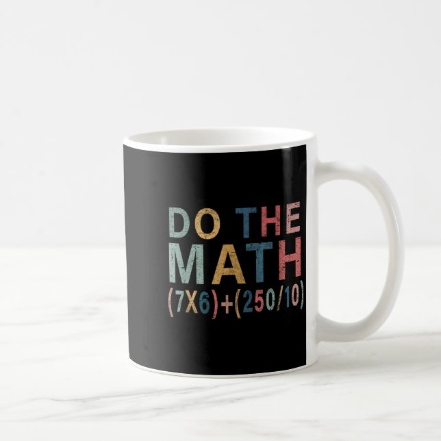Mug Cadeau drôle de mème de maths pour enseignant, fem (Droite)