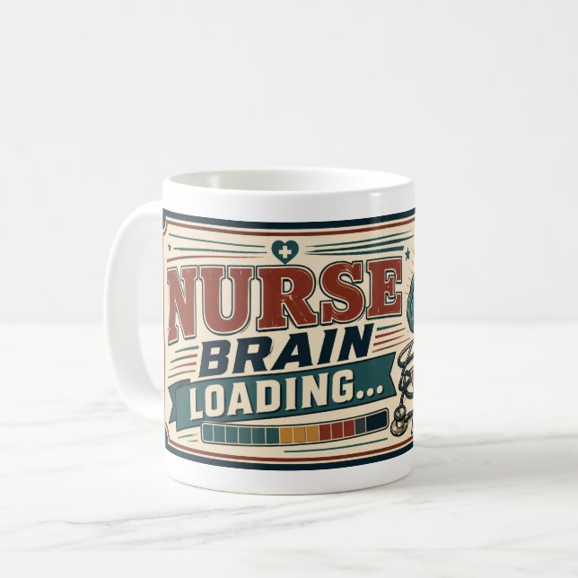 Mug Cadeau drôle de mème d'infirmière Chargement de ce (Devant gauche)