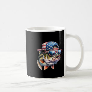 Mug Cadeau drôle de pêche et de pêcheur Drapeau améric