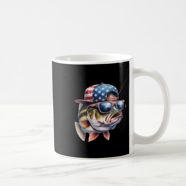 Mug Cadeau drôle de pêche et de pêcheur Drapeau améric (Droite)