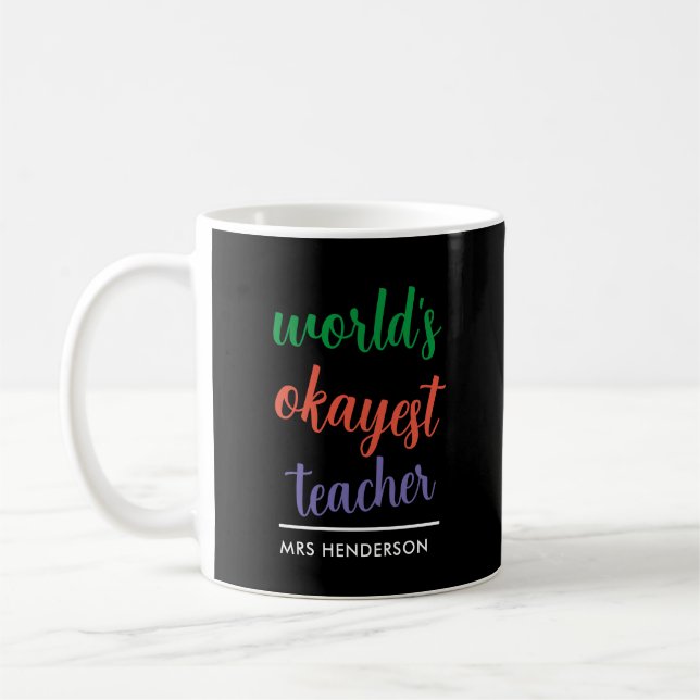 Mug Cadeau drôle de reconnaissance d'enseignant mignon (Gauche)