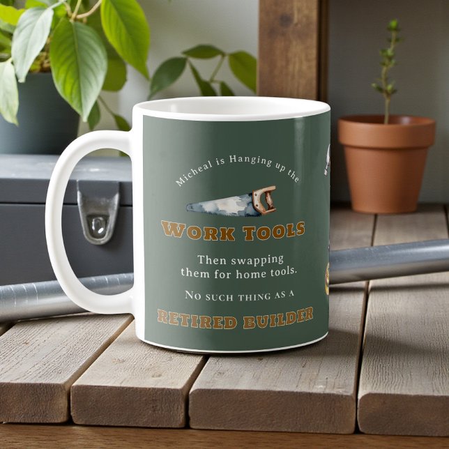 Mug Cadeau drôle de retraite Constructeur Marteau Perf (Créateur téléchargé)