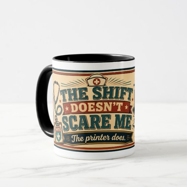 Mug Cadeau drôle de survie de l'infirmière de garde dr (Devant gauche)