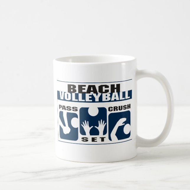 Mug Cadeau drôle de volleyball de plage (Droite)