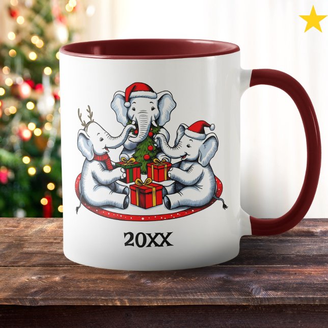 Mug Cadeau drôle d'échange d'éléphant blanc (Créateur téléchargé)