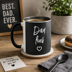 Mug Cadeau drôle et minimaliste pour papa carburant