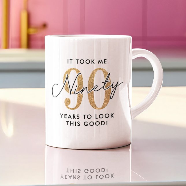 Mug Cadeau drôle pour 90ème anniversaire (Créateur téléchargé)