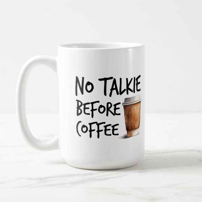 Mug Cadeau drôle pour amateur de café sans café (Gauche)