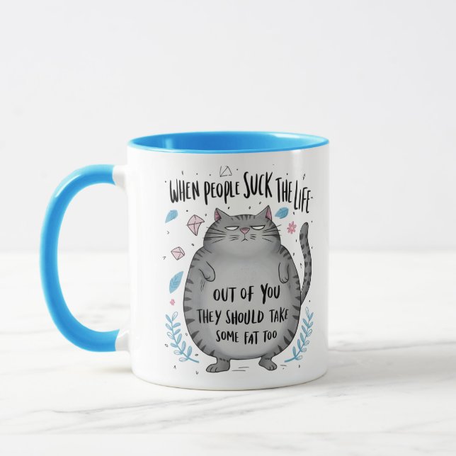 Mug Cadeau drôle pour amateur de chats  (Gauche)