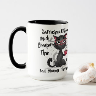 Mug Cadeau drôle pour amateur de chats avec sarcasme e
