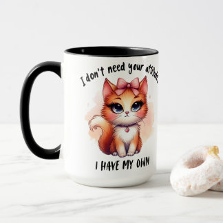 Mug Cadeau drôle pour amateur de chats Je n'ai pas bes