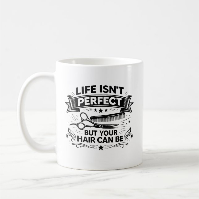 Mug Cadeau drôle pour coiffeur pour esthéticienne (Gauche)