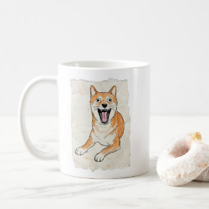 Mug Cadeau drôle pour collègue - Shiba Inu qui hurle i