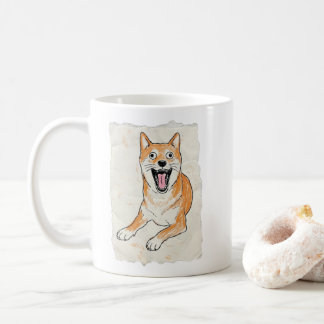 Mug Cadeau drôle pour collègue - Shiba Inu qui hurle i