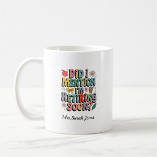 Mug Cadeau Drôle pour Enseignant Retraité Rétro Célébr