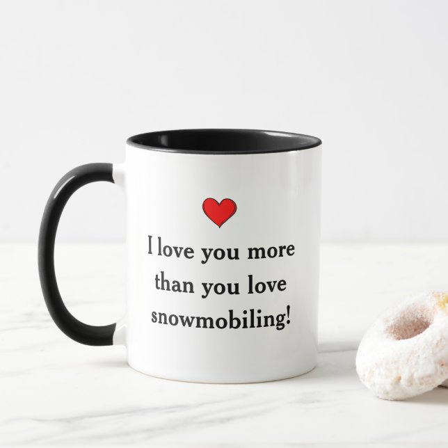 Mug Cadeau drôle pour mari motoneigiste (Avec donut)