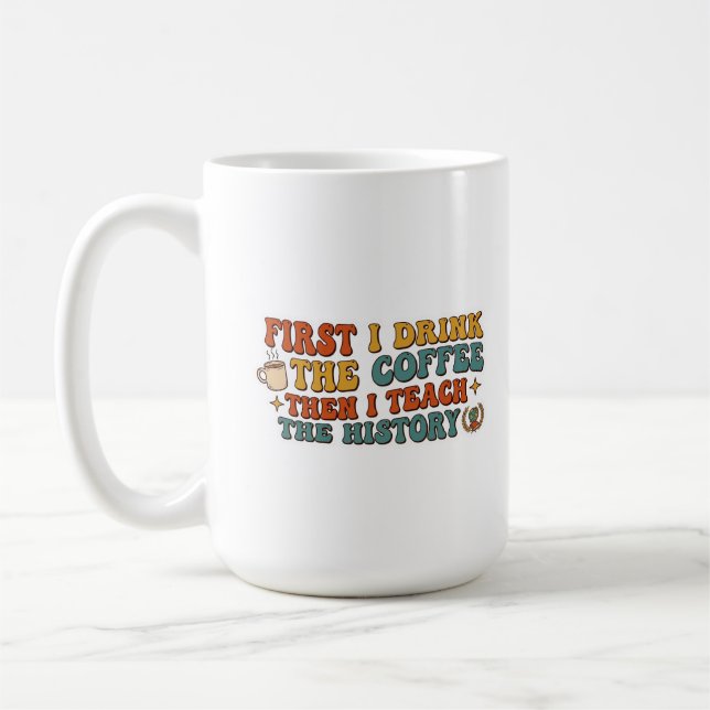 Mug Cadeau drôle pour professeurs d'histoire rétro gro (Gauche)
